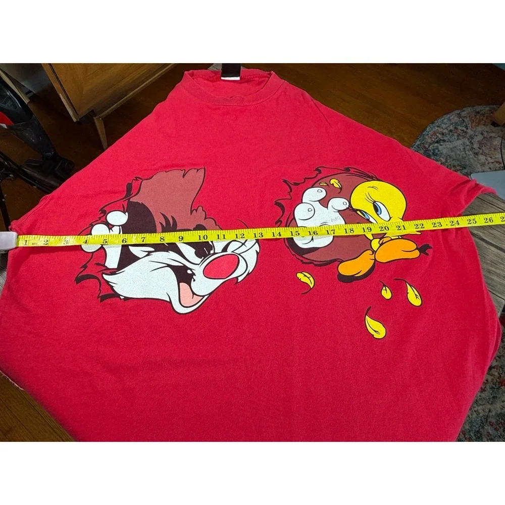 Looney Tunes T-Shirt Vintage Sylvester Tweety Bird 2XLT Warner Bros 90 USA Made